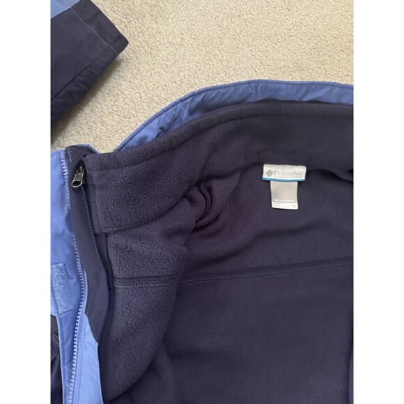 Columbia Interchange Jacket Women’s Plus Size 1X blue/white Fleece Lined - Picture 7 of 14